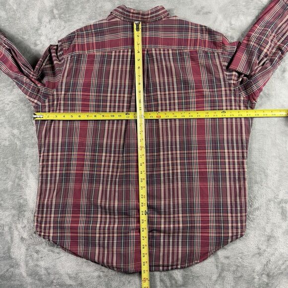 Ralph Lauren Long Sleeve Plaid Shirt Mens XXL Red Casual‎ Button Down Oxford - Picture 10 of 14